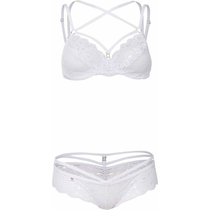 Conjunto de Lencería Obsessive 860 Blanco S/M 1