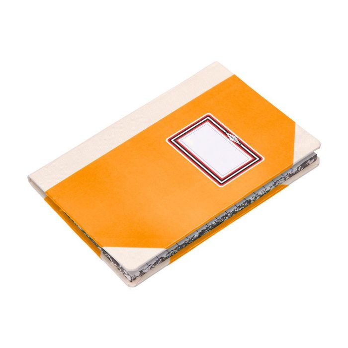 Libro Cartone Cosido Fernandes Flecha Din A6+ Rayado Horizontal 50 Hojas 100 gr Naranja 5