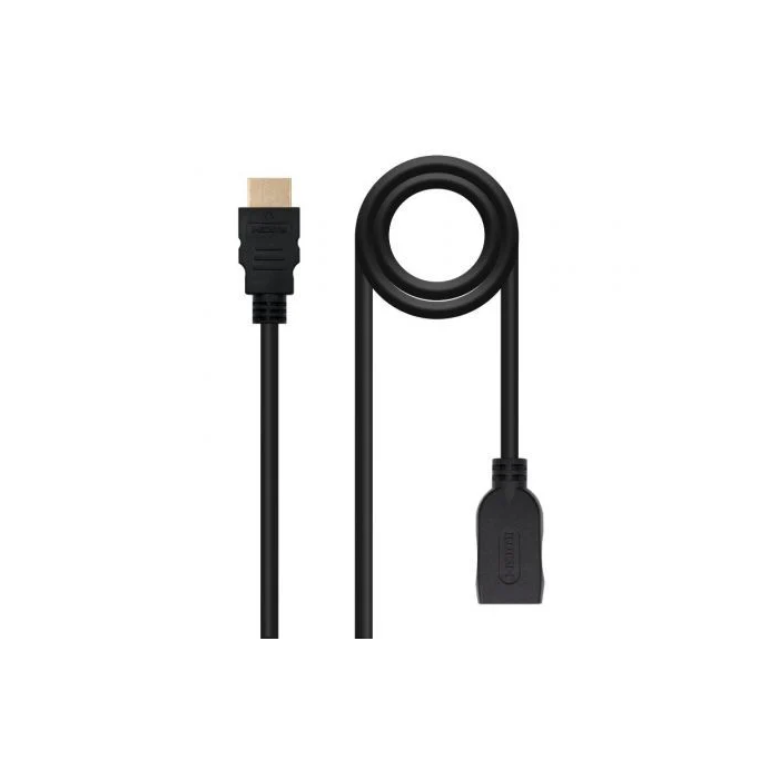 Nano Cable 10.15.1013 Cable HDMI Macho-Hembra V2.0, 3m, Negro, 4K@60Hz, HDR