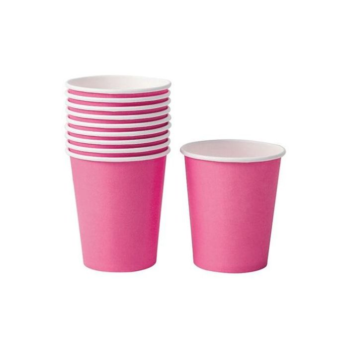 Set de 24 vasos de cartón fucsia 200 cc Algon (36 Cajas) 4 Set de 24 vasos de cartón fucsia 200 cc Algon (36 Cajas) 4