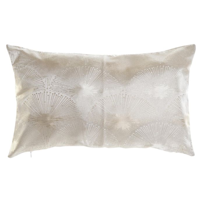 DKD Home Decor Cojín Tradicional de poliéster beige con cremallera 30 x 50 cm