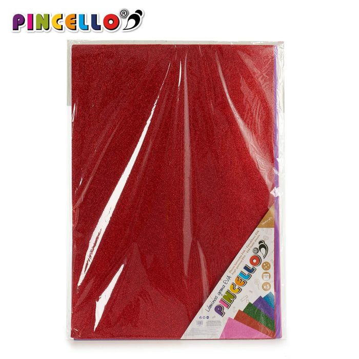 Juego 5 Láminas Goma Eva Púrpura Vibrante 45x65 cm - Pincello (12 Unidades) 1 Juego 5 Láminas Goma Eva Púrpura Vibrante 45x65 cm - Pincello (12 Unidades) 1