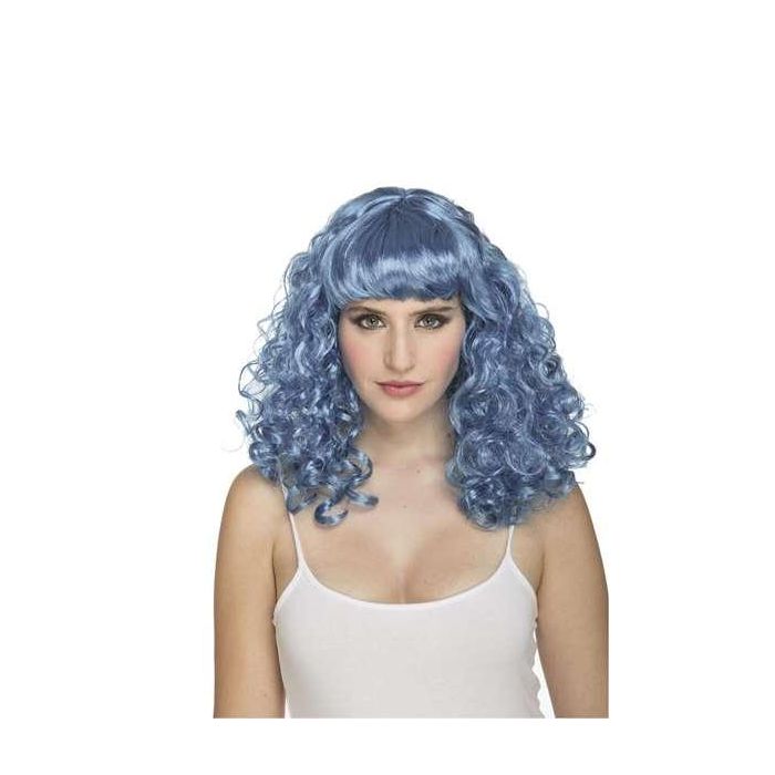 My Other Me Peluca Rizada Azul con Flequillo para Disfraz Carnaval Halloween o Fiestas de Cumpleaños, 165g, Edad 3+ 1 My Other Me Peluca Rizada Azul con Flequillo para Disfraz Carnaval Halloween o Fiestas de Cumpleaños, 165g, Edad 3+ 1