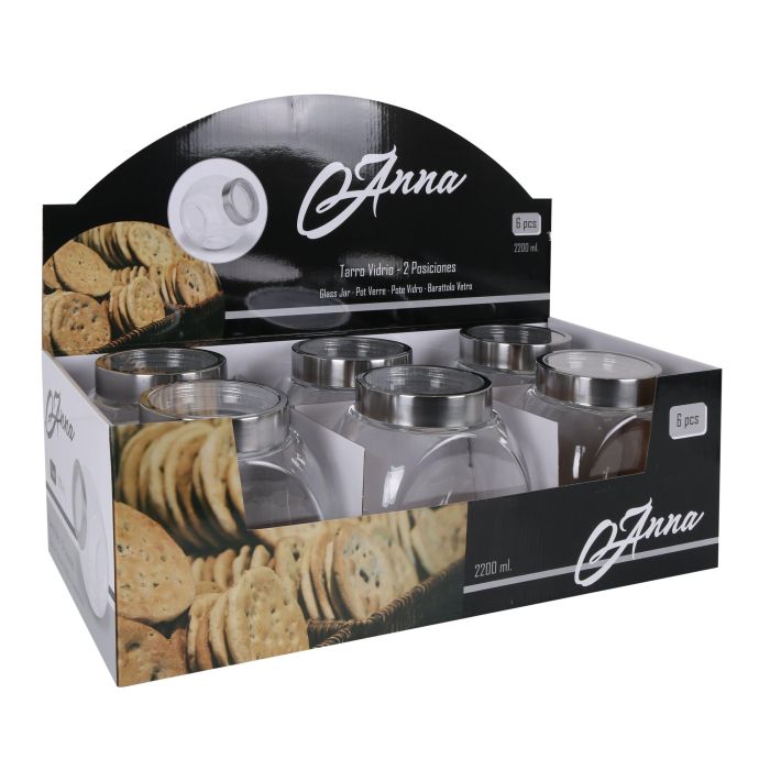 Anna Tarro de Vidrio con 2 Posiciones 2200 ml - 13 x 17.5 x 17.5 cm (12 Unidades) 3