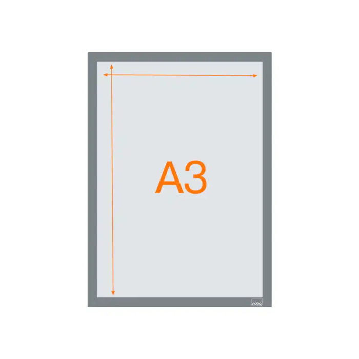 Nobo Marco Porta Anuncios Magnético Autoadhesivo DIN A3 Color Plata Pack 2 Unidades 3