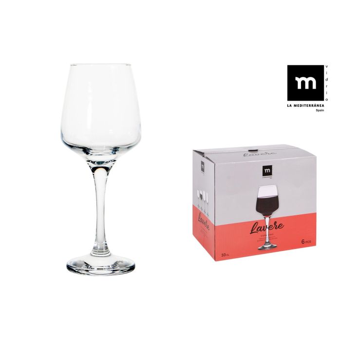 Set de 6 Copas de Vino Lavere 330 ml - La Mediterranea (4 Cajas) Set de 6 Copas de Vino Lavere 330 ml - La Mediterranea (4 Cajas)