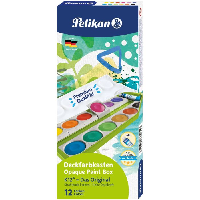 Pelikan Farbkasten K12 Grün inkl. Deckweiß. 12 Farben 1 Pelikan Farbkasten K12 Grün inkl. Deckweiß. 12 Farben 1