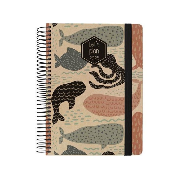 Grafoplas Agenda Anual Nature Design Espiral 15x21 cm D-P Cierre C-Goma Ballenas 2025 Grafoplas Agenda Anual Nature Design Espiral 15x21 cm D-P Cierre C-Goma Ballenas 2025