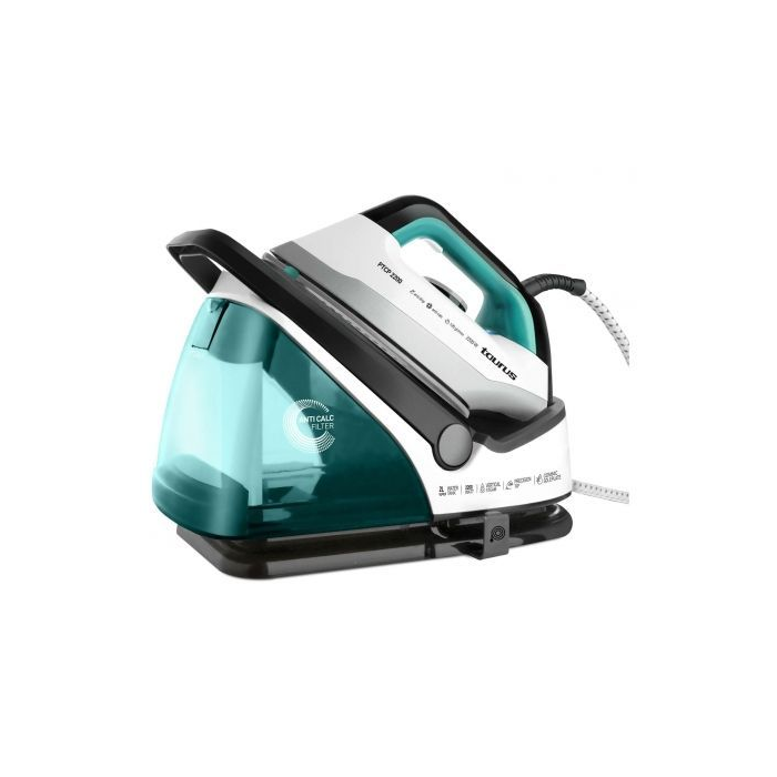 CENTRO DE PLANCHADO COMPACTO TAURUS PTCP 2200 - 2200W - DEPOSITO 2L - VAPOR CONTINUO 120G - SUELA CERAMICA - PUNTA DE PRECISION CENTRO DE PLANCHADO COMPACTO TAURUS PTCP 2200 - 2200W - DEPOSITO 2L - VAPOR CONTINUO 120G - SUELA CERAMICA - PUNTA DE PRECISION