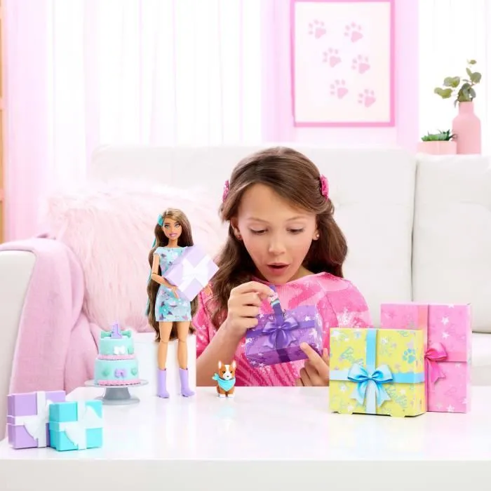 Barbie Muñeca Party Reveal Azul JFG72 Mattel con 10 Sorpresas 1