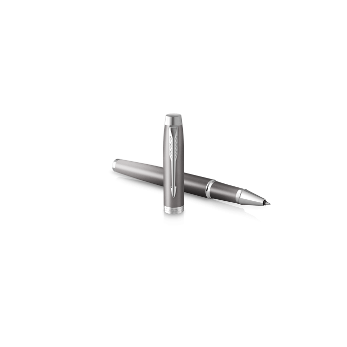 Parker Bolígrafo Roller 2203897, Acabado Gris con Degradado, Punta Fina, Tinta Negra, Estuche de Regalo