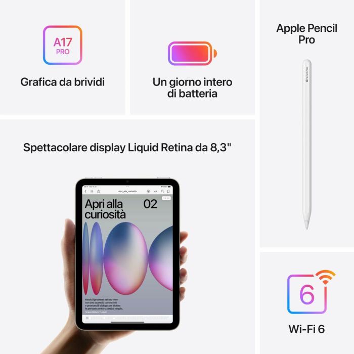 Tablet Apple MXN73TY/A 8,3" Hexa Core 8 GB RAM 128 GB Azul 5