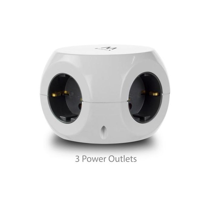 Regleta Enchufes Cubo Ewent EW3939 USB 5V 2A Blanco 1