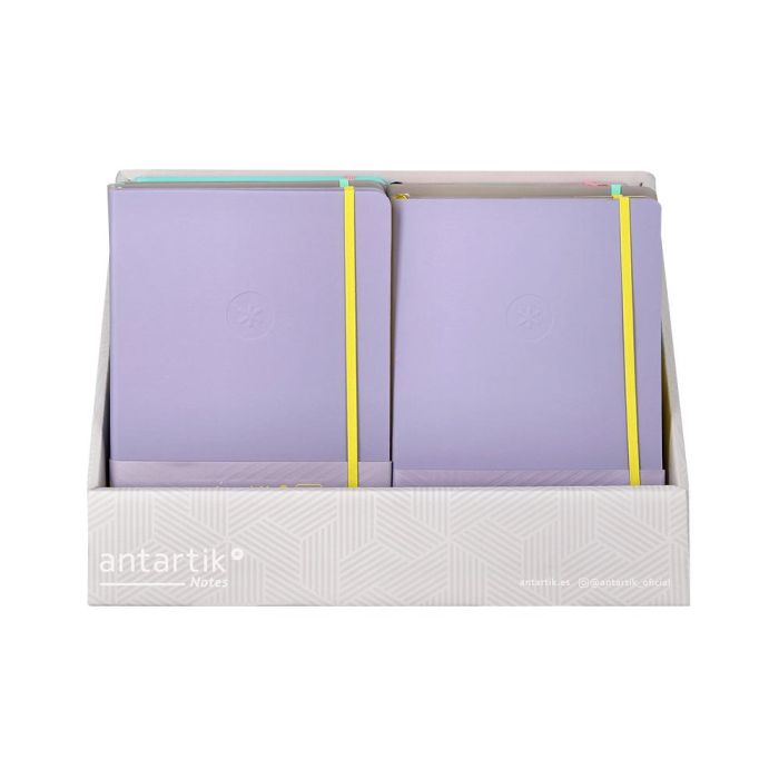 Cuaderno Con Gomilla Antartik Note Tapa Dura Y Blanda Bicolor Expositor De 18 Unidades Surtidas 1 Cuaderno Con Gomilla Antartik Note Tapa Dura Y Blanda Bicolor Expositor De 18 Unidades Surtidas 1