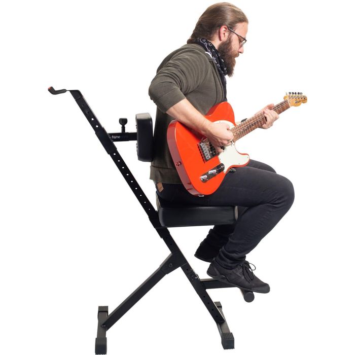 Taburete Deluxe Ajustable Con Soporte Para Guitarra 6 Taburete Deluxe Ajustable Con Soporte Para Guitarra 6