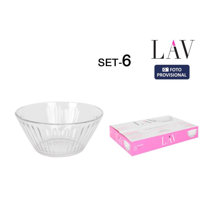 LAV Set de 6 Bols Hestia de 215 cc, 10.5 cm diámetro x 4.8 cm alto (8 Cajas) LAV Set de 6 Bols Hestia de 215 cc, 10.5 cm diámetro x 4.8 cm alto (8 Cajas)