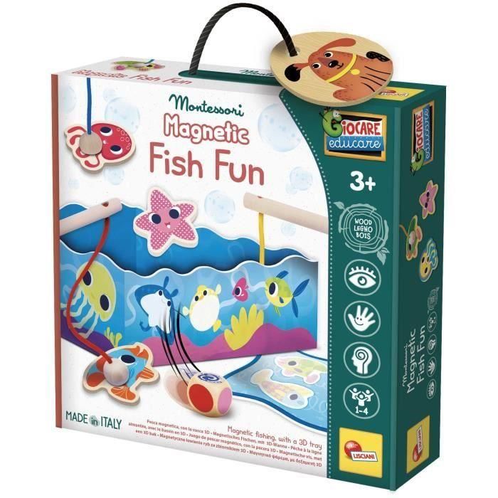 Magnetic Fish Fun - juego de aprendizaje de madera - basado en el método Montessori - LISCIANI Magnetic Fish Fun - juego de aprendizaje de madera - basado en el método Montessori - LISCIANI