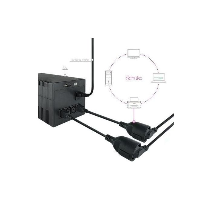 NANOCABLE CABLE ADAPTADOR C14/M a CEE7/H, 16A, 50 CM 2 NANOCABLE CABLE ADAPTADOR C14/M a CEE7/H, 16A, 50 CM 2