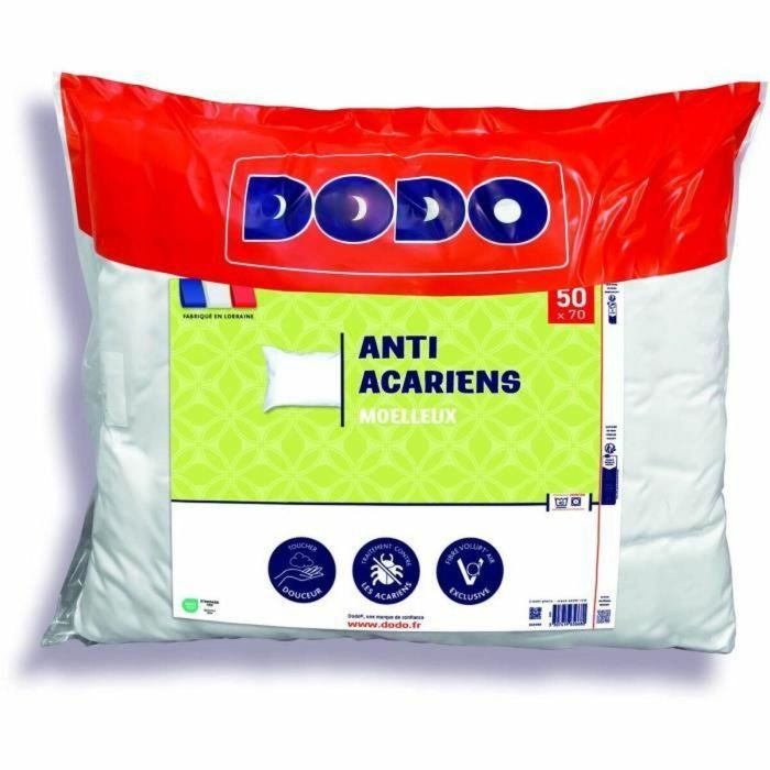 Dodo Almohada Antiácaros 50x70 cm - Funda 100% Poliéster Tratada - Relleno 100% VOLUPT`AIR Poliéster Lavable para Confort Suave 3 Dodo Almohada Antiácaros 50x70 cm - Funda 100% Poliéster Tratada - Relleno 100% VOLUPT`AIR Poliéster Lavable para Confort Suave 3