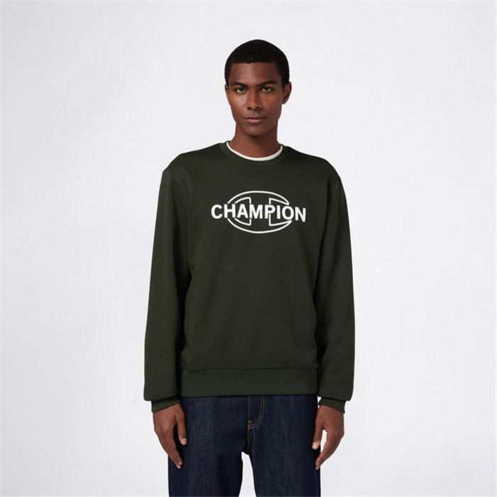 Sudadera sin Capucha Hombre Champion Graphic Shop Verde oscuro Verde militar S 3