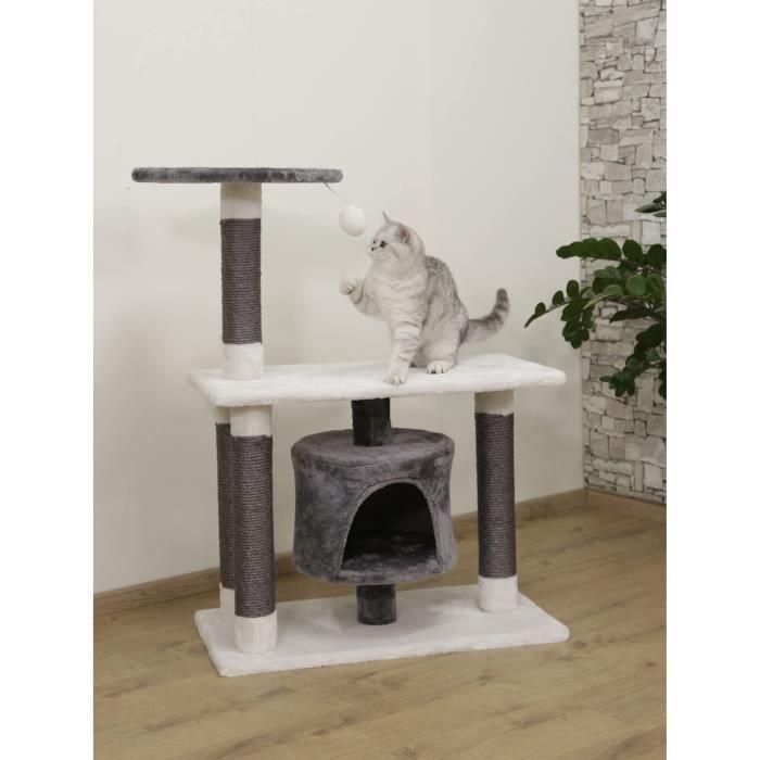 Árbol para gatos Jade Darklight, 96 cm, blanco / gris 2