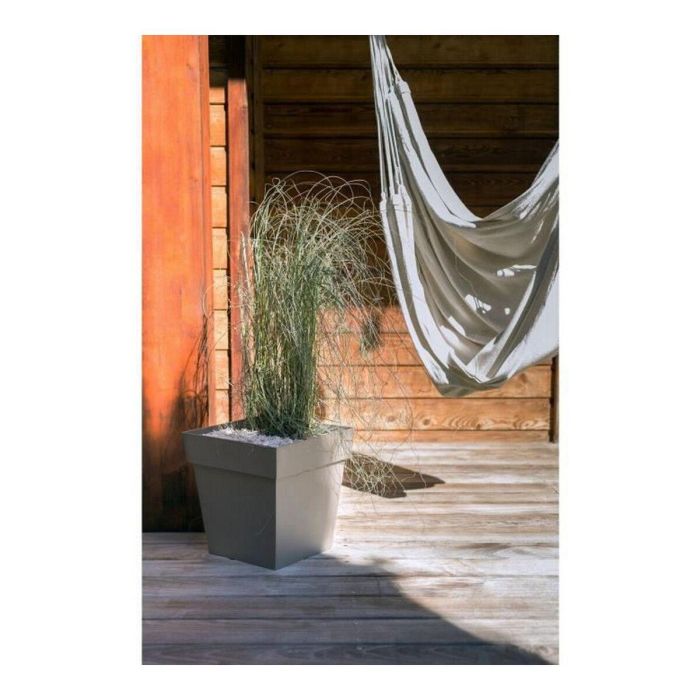EDA Maceta Cuadrada Toscana 50 cm - 87 L - Taupe | Anti-UV, Resistente a Heladas, Con Retención de Agua | Para Interior y Exterior 3