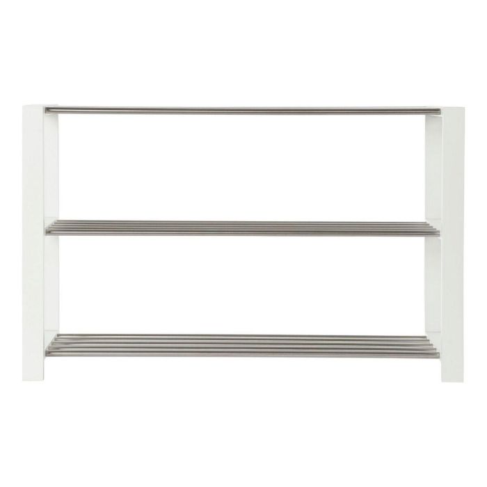 Zapatero Basicos DKD Home Decor Blanco Plateado 30 x 50 x 80 cm 2