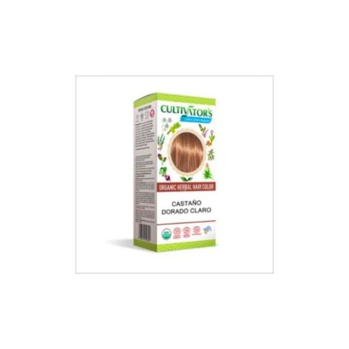 CULTIVATORS Tinte Orgánico Castaño Dorado Claro 100g Ecocert - Cobertura Canas 100% - Vegano