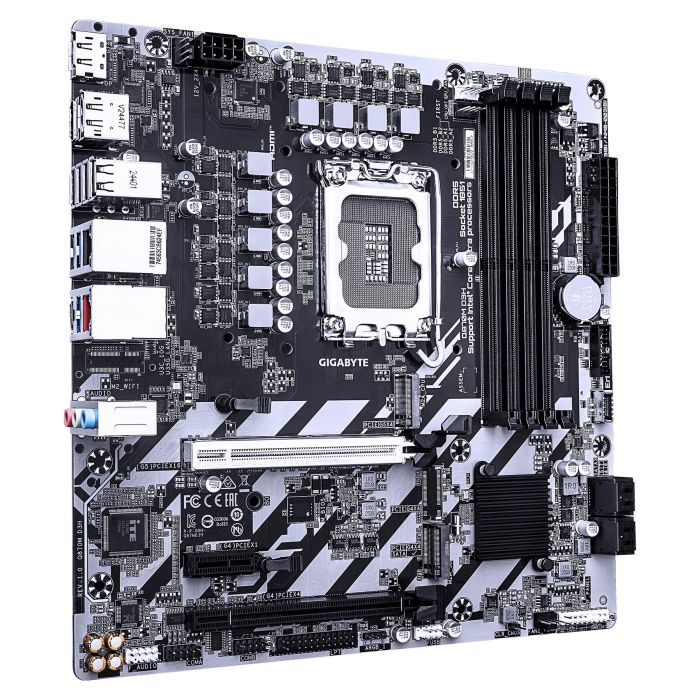 Gigabyte Q870M D3H Placa Base LGA1700 4xDDR4 4xSATA 3xM.2 para CPUs Intel Core Ultra LGA1851 DDR5 hasta 6400 MHz 2