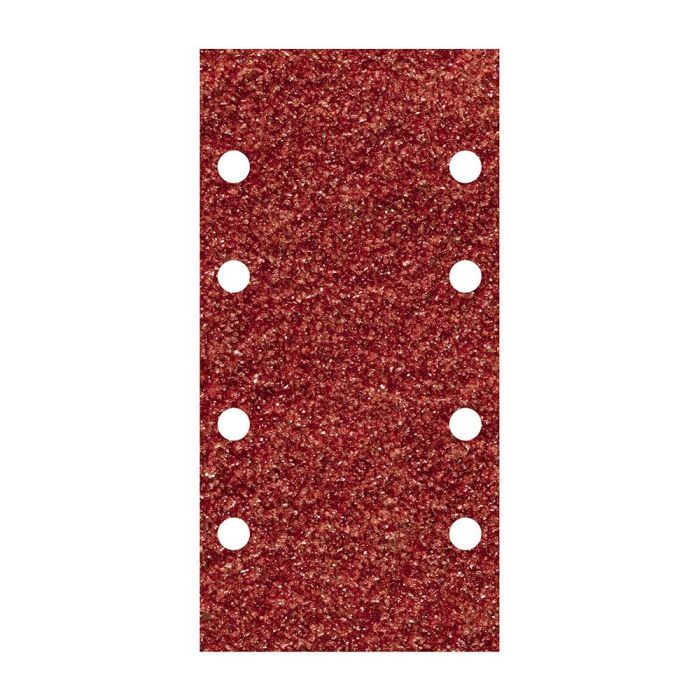 Wolfcraft Hojas de Lijar Adhesivas Corindón Perforadas 93x185mm Grano 120 para Madera/Metal, Pack 10 uds