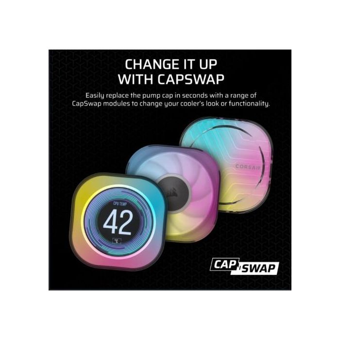 Corsair iCUE LINK TITAN 240 RX LCD Refrigerador de CPU, Ventilador 12cm, LCD, Negro, CW-9061022-WW 1