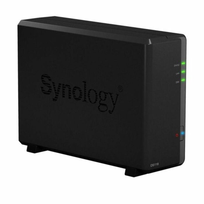 Sistema de Almacenamiento Negro Synology DS118 1 GB RAM 1,4 GHz 1 GB DDR4 10/100/1000 Mbps 10 Gbit/s 3