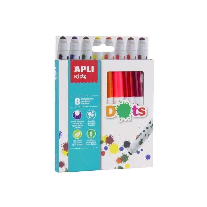Rotulador Apli Dots   Estuche De 8