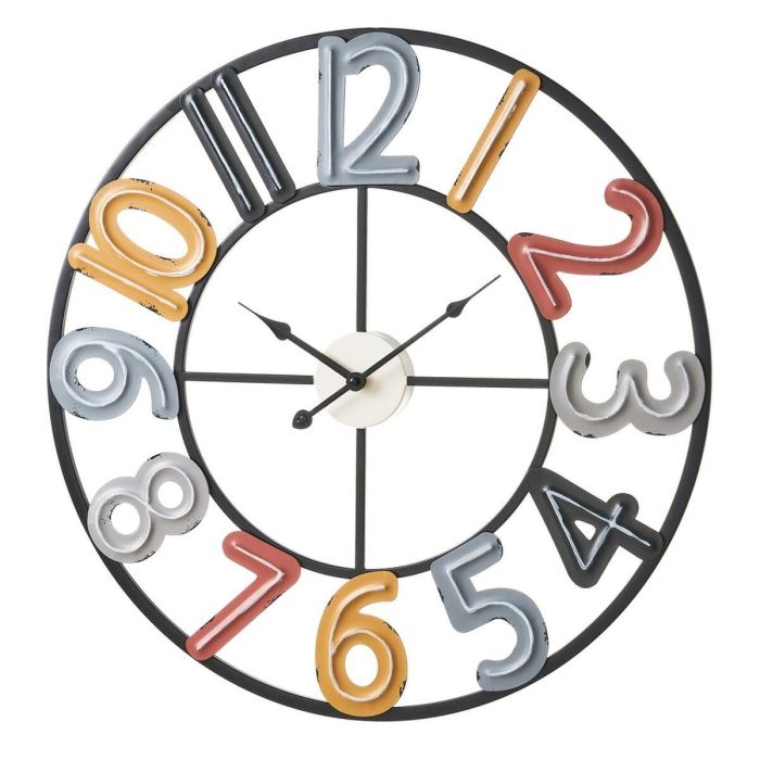 Reloj de Pared Multicolor Metal 60 x 3,5 x 60 cm