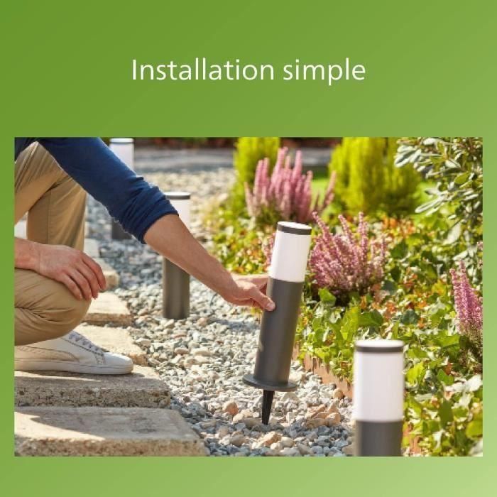 Pack de 3 terminales de exterior PHILIPS Garden Link - Baja tensión - 24W, IP44, 2700K - Antracita 4 Pack de 3 terminales de exterior PHILIPS Garden Link - Baja tensión - 24W, IP44, 2700K - Antracita 4