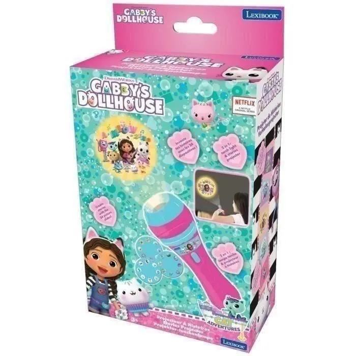 Lexibook LEX3380743105314 Proyector de Cuentos y Linterna Gabby y la Casa Mágica 2