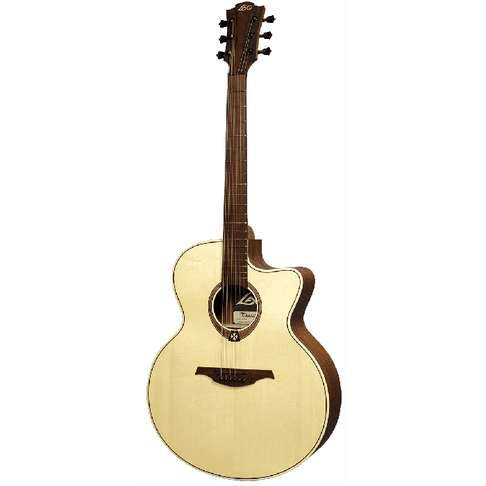 LAG Guitarra Acústica Jumbo Cutaway Tramontane 177 A/E Abeto Engelmann, Khaya - Natural Satinado 2