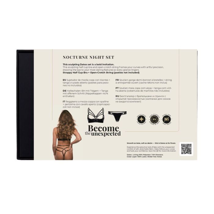 Conjunto de Lencería Guilty Pleasure Negro 2 Piezas (XL) 4