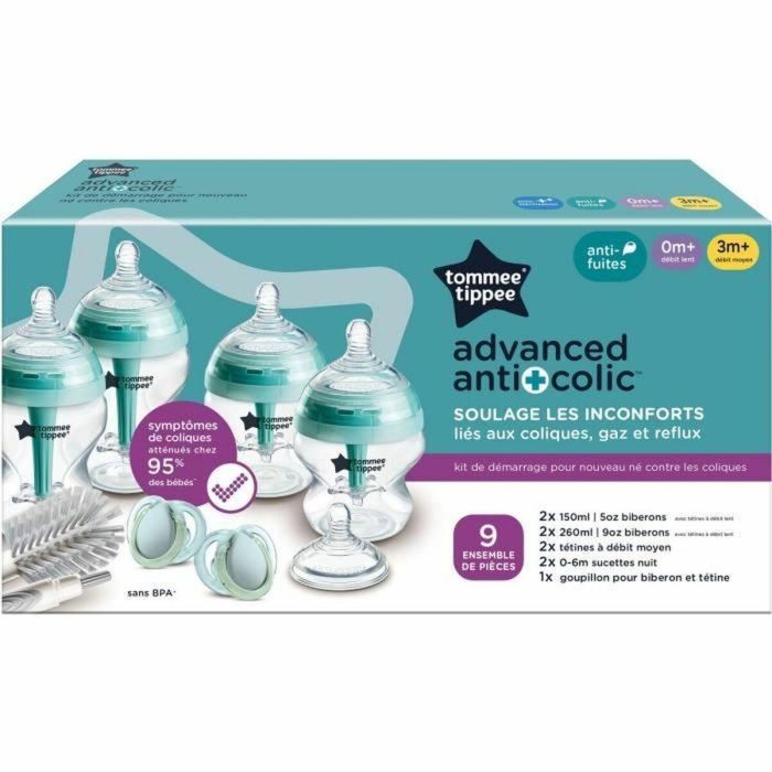 Set de biberones - TOMMEE TIPPEE - Advanced anticólicos - 4x biberones 150 ml / 260 ml - 2x tetinas - Anticólicos - Recién nacido 5