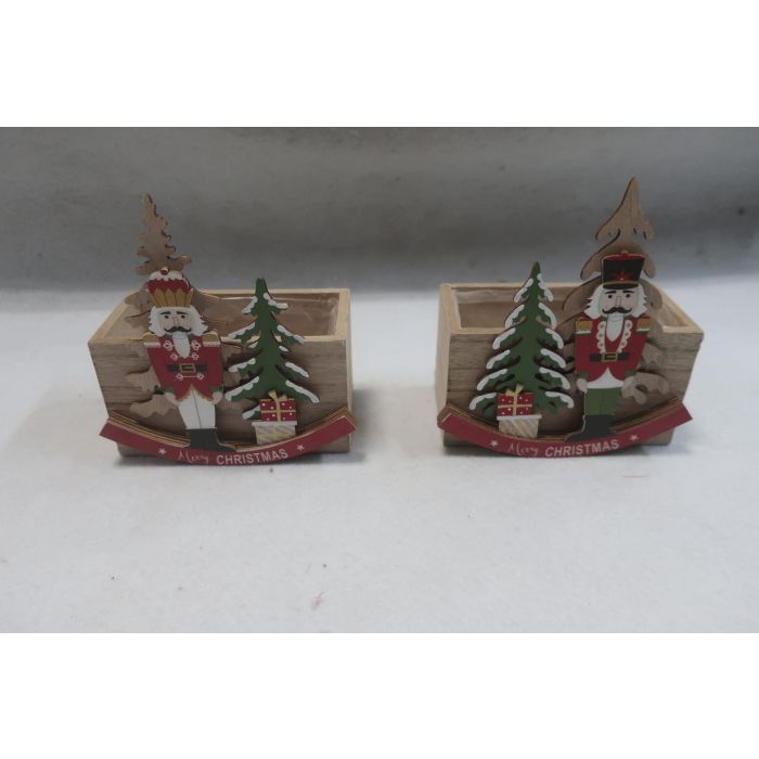 Decoracion Navidad Tradicional DKD Home Decor Natural Rojo 18 x 16.5 x 15 cm (6 Unidades)