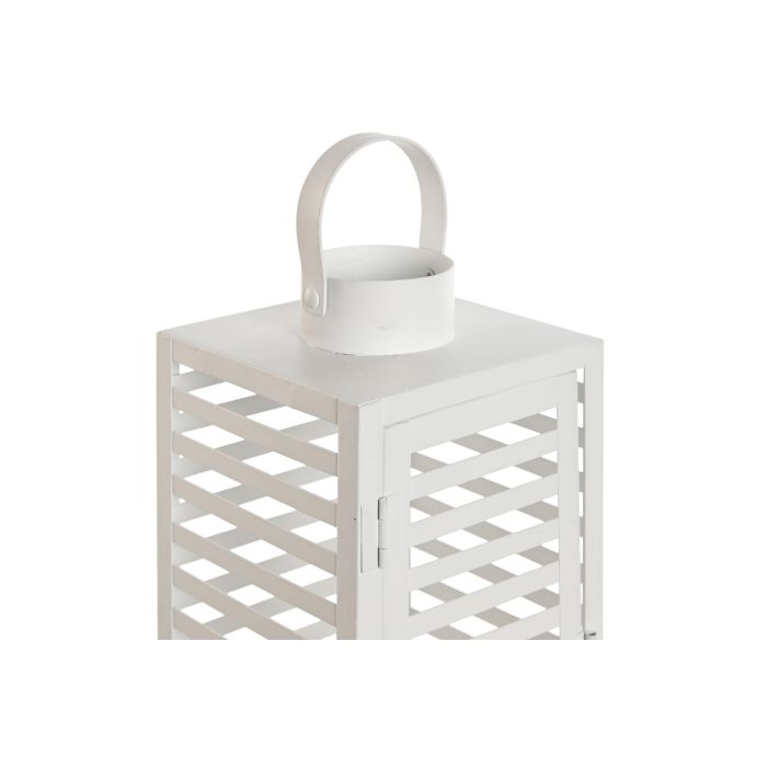 Farola Mediterraneo DKD Home Decor Blanco 17 x 44 x 17 cm Set de 2 1