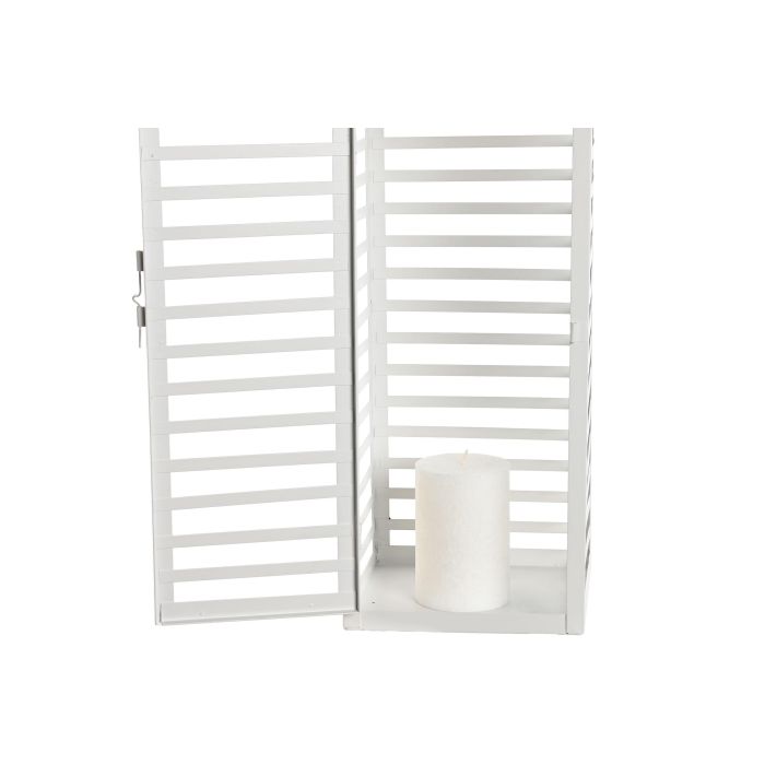 Farola Mediterraneo DKD Home Decor Blanco 17 x 44 x 17 cm Set de 2 2