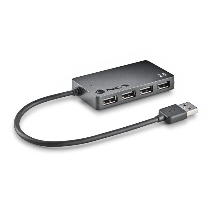 NGS IHUB4 TINY Hub USB 2.0 de 4 Puertos, Compacto y Plug & Play, Negro 3 NGS IHUB4 TINY Hub USB 2.0 de 4 Puertos, Compacto y Plug & Play, Negro 3