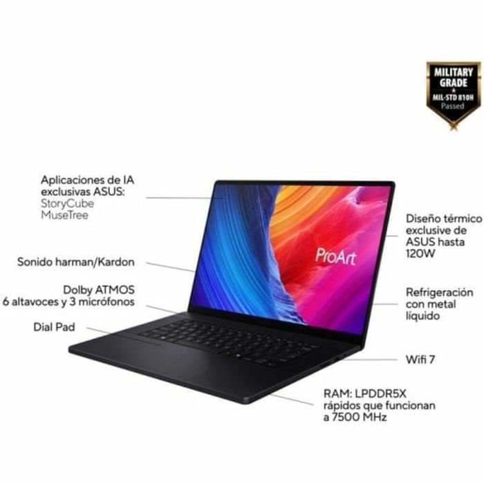 Laptop Asus ProArt P16 16" 32 GB RAM 1 TB SSD Nvidia Geforce RTX 4070 Qwerty Español 3