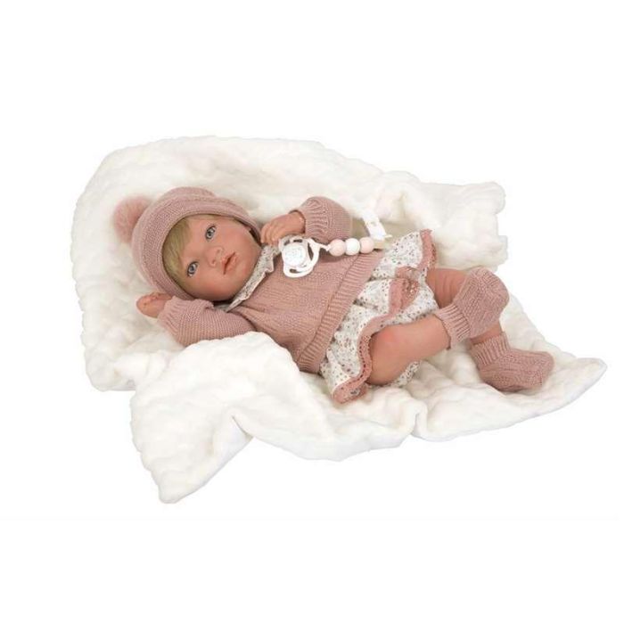 Muñeca reborn arias 40 cm abril rosa c/manta 5 Muñeca reborn arias 40 cm abril rosa c/manta 5