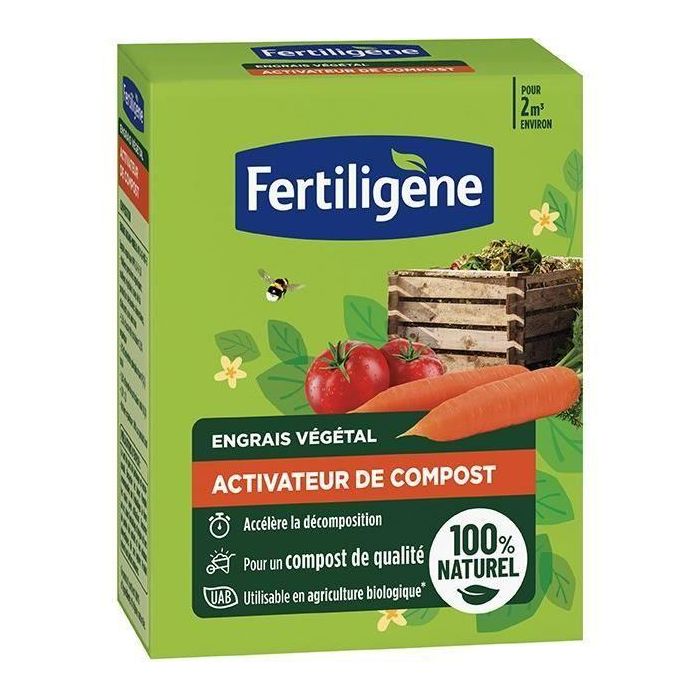 Activador de compost FERTILIGENE - FACOMP12 - 1,2 kg - Acelera la descomposición de residuos