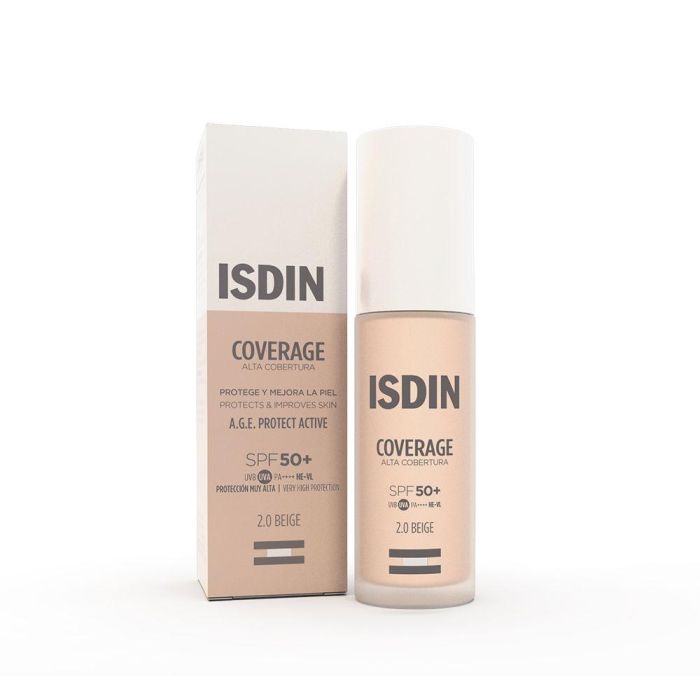 Isdin Base de Maquillaje COVERAGE Alta Cobertura SPF50+ #2.0-Beige 30 gr
