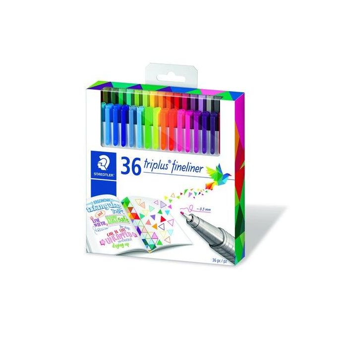 Rotulador Fibra Staedtler 334 Triplus Fineliner Estuche De 36