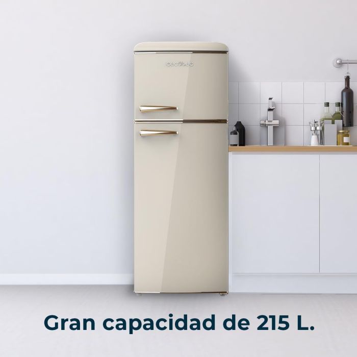 Cecotec frigorífico combinado beige 215 L Bolero CoolMarket 2D Origin 215 E 4
