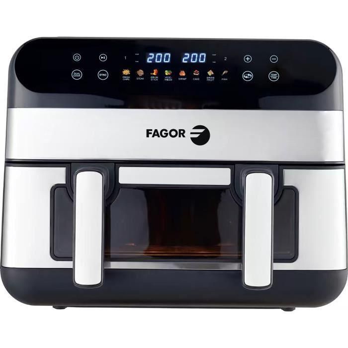 Freidora sin aceite - FAGOR - Airfryer FGF10 - 10L - 2400 W - Pantalla táctil - 8 modos pregrabados - Gran depósito de cocción